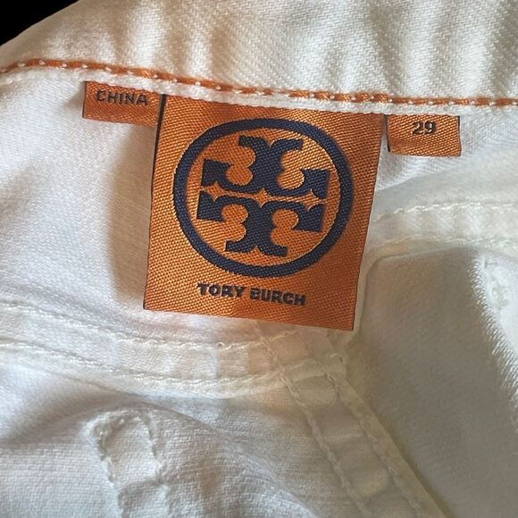Tori Burch Mid Rise Super Skinny. White Jeans Sz 29 - Picture 6 of 7